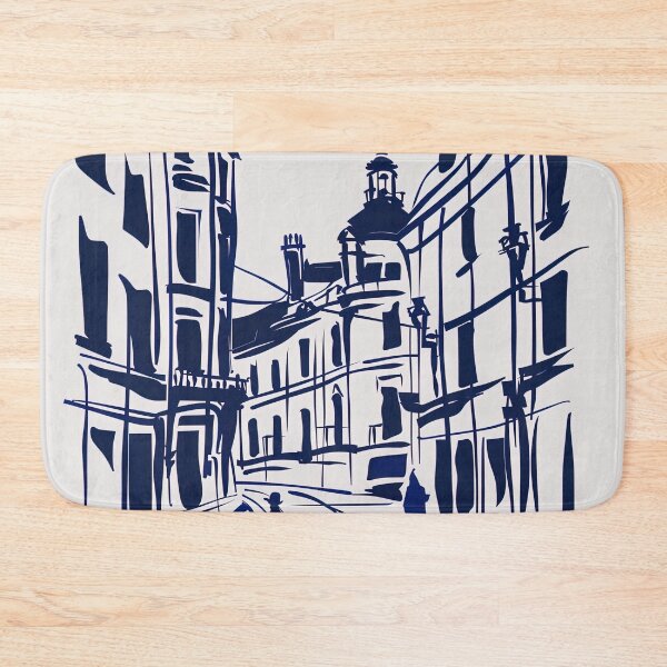 Item preview, Cardiff, Scotland - Blue Abstract Art designed and sold by shadow-bloom.