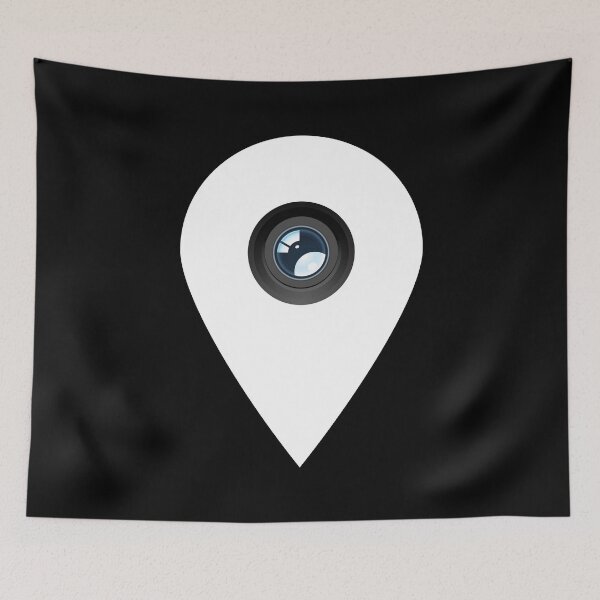 Item preview, Realistic Camera Lens Location Map Pin Icon designed and sold by LensDyn™.