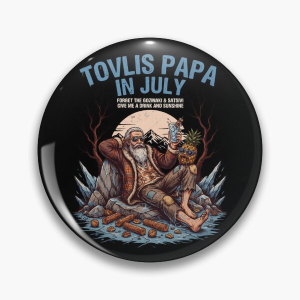 Item preview, Tovlis Papa In July – Georgian Santa Christmas in July Funny Shirt Gozinaki Satsivi V4 designed and sold by DarylWelsh2024.