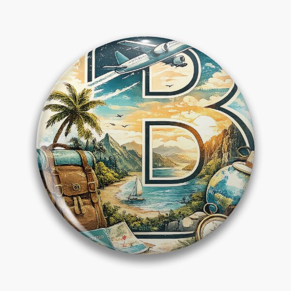 Item preview, Travel Letter B Adventure Explorer Design designed and sold by ali prints.