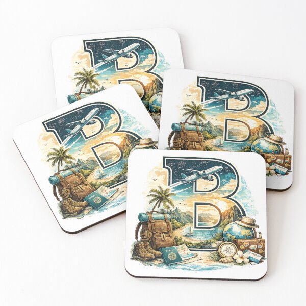 Item preview, Travel Letter B Adventure Explorer Design designed and sold by ali prints.