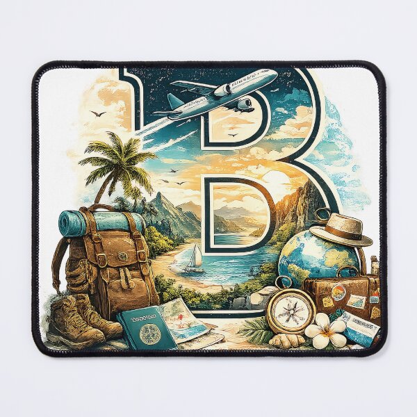 Item preview, Travel Letter B Adventure Explorer Design designed and sold by ali prints.