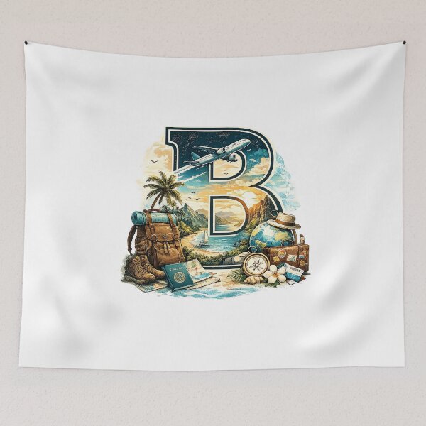 Item preview, Travel Letter B Adventure Explorer Design designed and sold by ali prints.