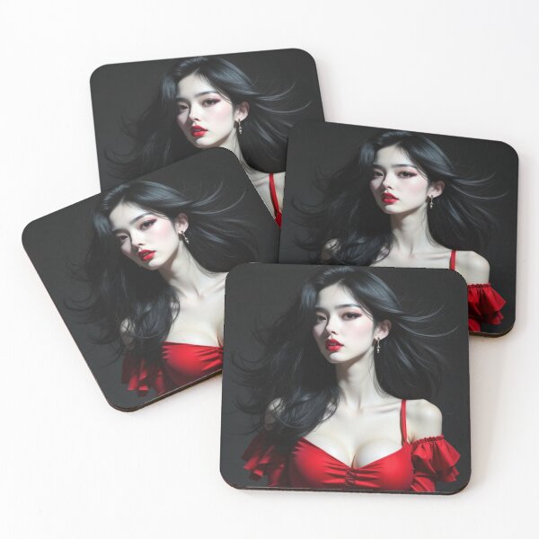 Item preview, Yukio in Red Silk | Black and White Beauties designed and sold by KasaHunterHarem.