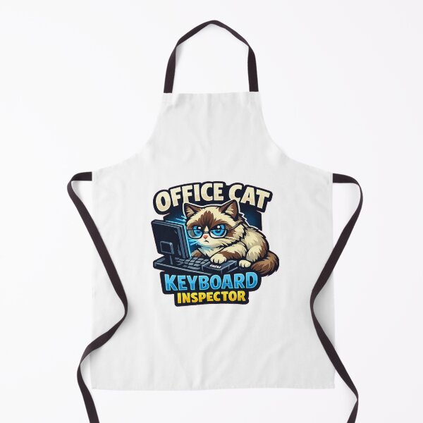Item preview, Office Cat Keyboard Inspector designed and sold by DailyQuestPrint.