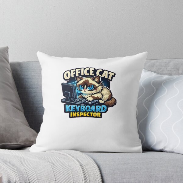 Item preview, Office Cat Keyboard Inspector designed and sold by DailyQuestPrint.