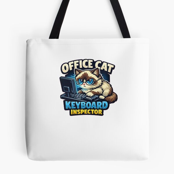Item preview, Office Cat Keyboard Inspector designed and sold by DailyQuestPrint.