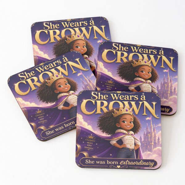 Item preview, She Wears a Crown, She Was Born Extraordinary – Princess T21 Awareness Design designed and sold by Cartoon art with a purpose ❤️ Supporting Althea’s friends .