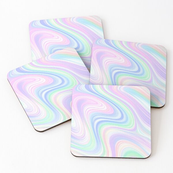 Item preview, Abstract Pastel Holographic Swirl Waves Pattern designed and sold by BetweenForms.