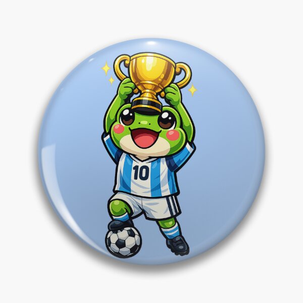 Item preview, Football GOAT Frog ⚽ | Number 10 Champion | Kawaii Soccer Legend designed and sold by Moss & Moon Studio.