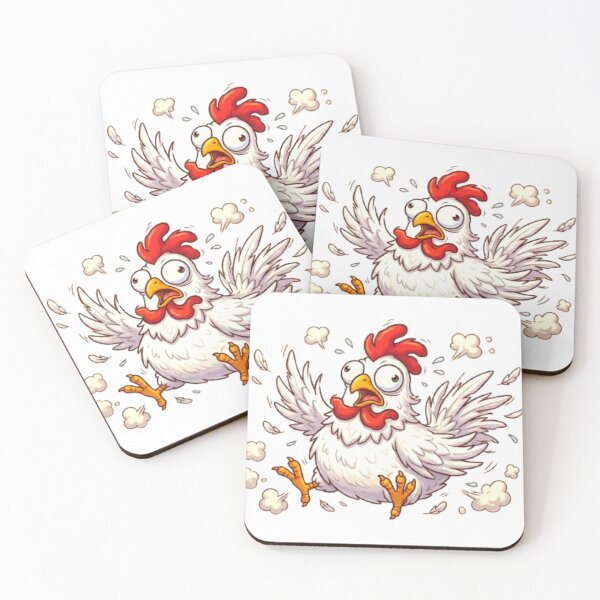 Item preview, Funny Panic Chicken Cartoon Sticker Cute Farm designed and sold by ExploreAura Studio.