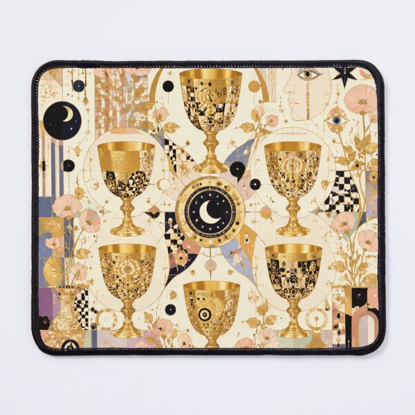 Item preview, The Six of Cups - Garden of Memories & Golden Innocence | Klimt Tarot designed and sold by Natalia-Vlad.