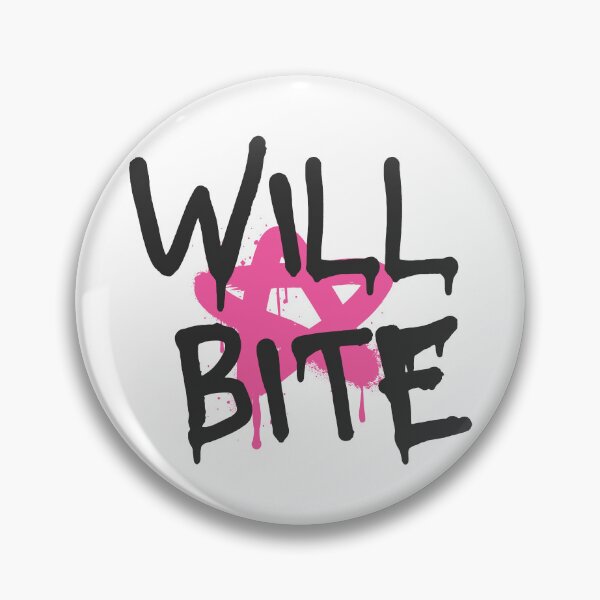 Item preview, Will Bite | Funny Warning Label Spray Paint Star Design | Retro Streetwear Y2K Aesthetic designed and sold by FIGGITY FERN.