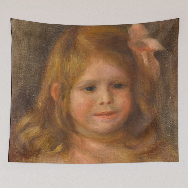 Item preview, Young Child With Pink Hair Bow designed and sold by artofuniverse.