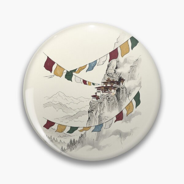 Item preview, Minimalist Bhutan Tiger Nest Culture Art designed and sold by DuckOddity.