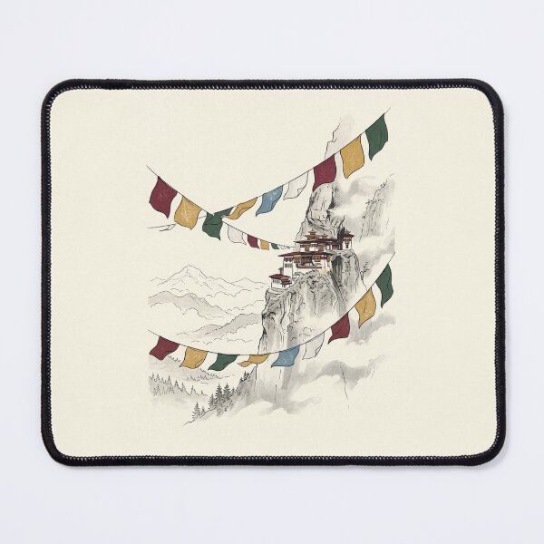 Item preview, Minimalist Bhutan Tiger Nest Culture Art designed and sold by DuckOddity.