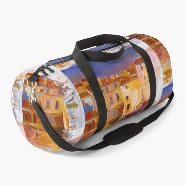 Item preview, Mediterranean Harbor Village in Golden Light designed and sold by artofuniverse.