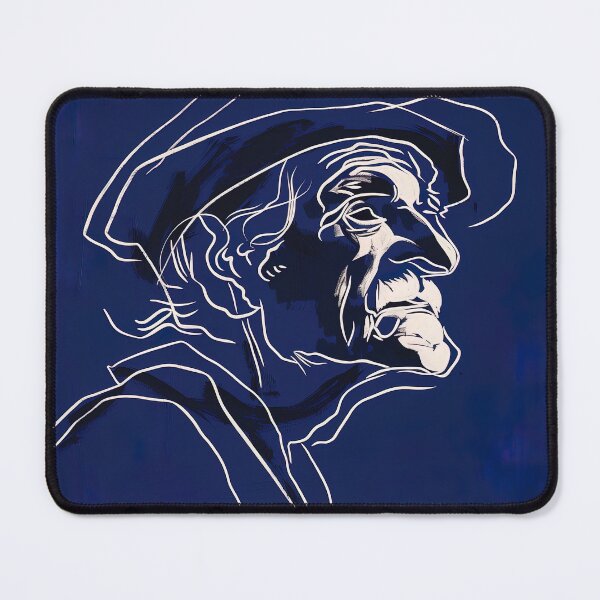 Item preview, Carl Friedrich Gauss - Blue Abstract Art designed and sold by shadow-bloom.
