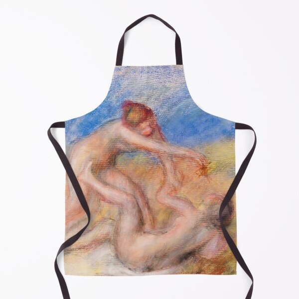Item preview, Two Bathers Resting in Soft Pastel designed and sold by artofuniverse.