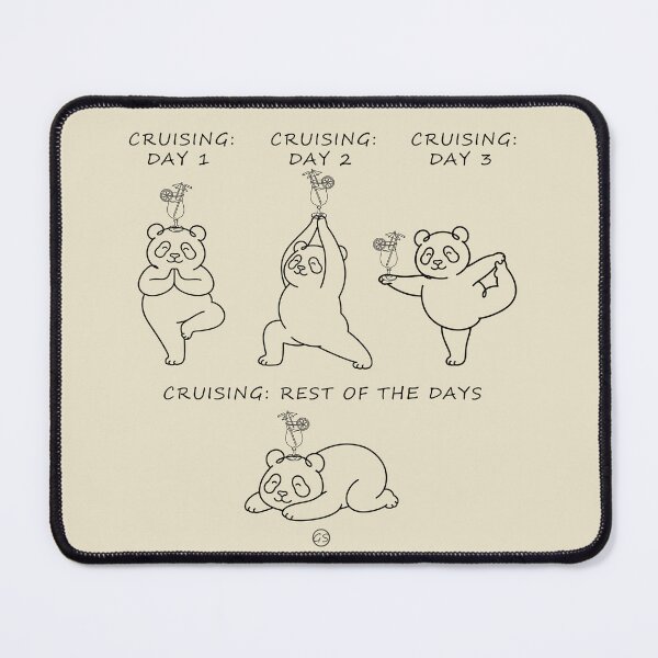 Item preview, Cruising: Funny Cruise Panda Yoga Vacation Design designed and sold by gauthier-studio.