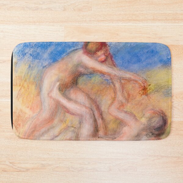 Item preview, Two Bathers Resting in Soft Pastel designed and sold by artofuniverse.