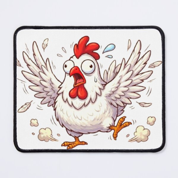 Item preview, Funny Screaming Chicken Cartoon Sticker Farm Humor designed and sold by ExploreAura Studio.