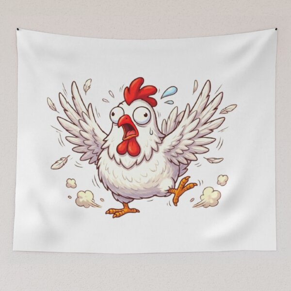 Item preview, Funny Screaming Chicken Cartoon Sticker Farm Humor designed and sold by ExploreAura Studio.