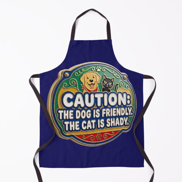 Item preview, Friendly Dog & Shady Cat – Humor designed and sold by Girih.