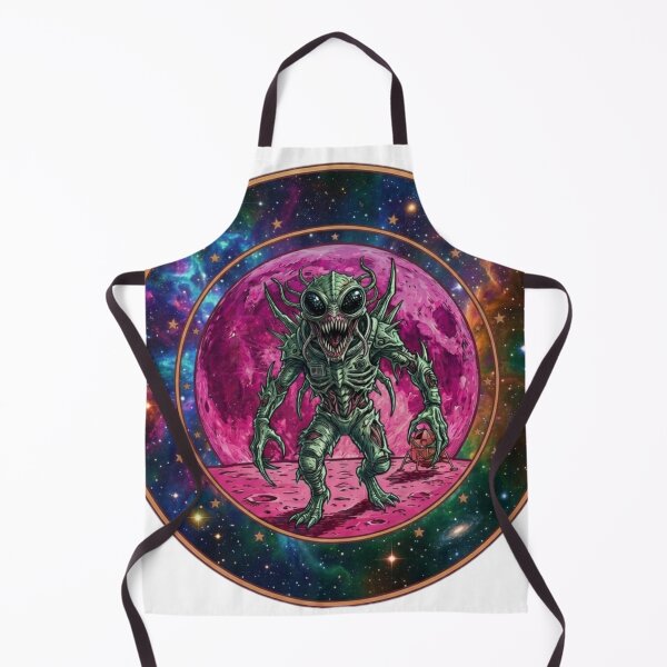 Item preview, Dark Alien Monster on Pink Moon Olive Tree Aesthetic Horror Art designed and sold by Fatomfatom.