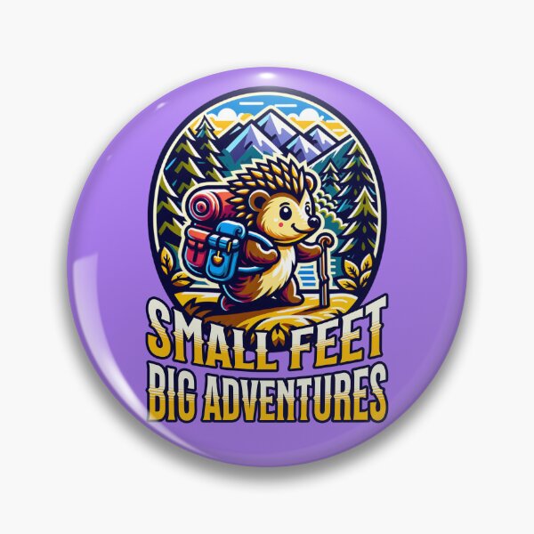 Item preview, Small Feet Big Adventures Hiking Hedgehog – Cute Outdoor Explorer Design designed and sold by Sachie's Studio.