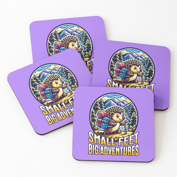 Item preview, Small Feet Big Adventures Hiking Hedgehog – Cute Outdoor Explorer Design designed and sold by Sachie's Studio.