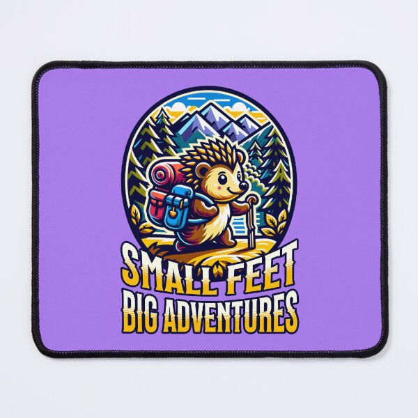 Item preview, Small Feet Big Adventures Hiking Hedgehog – Cute Outdoor Explorer Design designed and sold by Sachie's Studio.