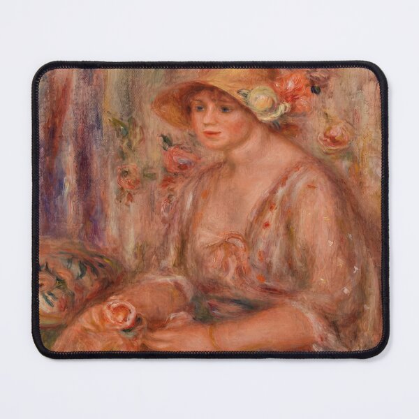 Item preview, Woman in Straw Hat with Roses designed and sold by artofuniverse.