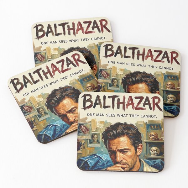 Item preview, Balthazar TV Series Poster – Intense Forensic Crime Drama Art designed and sold by Art's Diner.