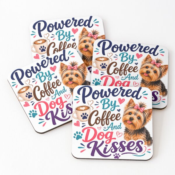 Item preview, Powered By Coffee And Dog Kisses designed and sold by INVITOARTE.