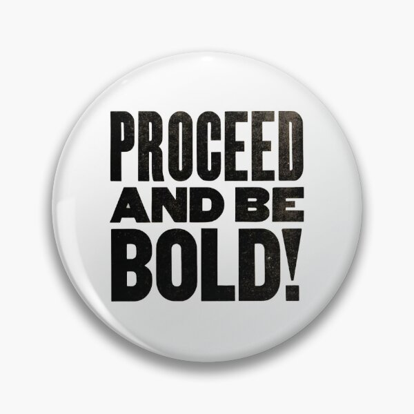 Item preview, Retro Proceed and Be Bold Block Typography designed and sold by pots-shop.