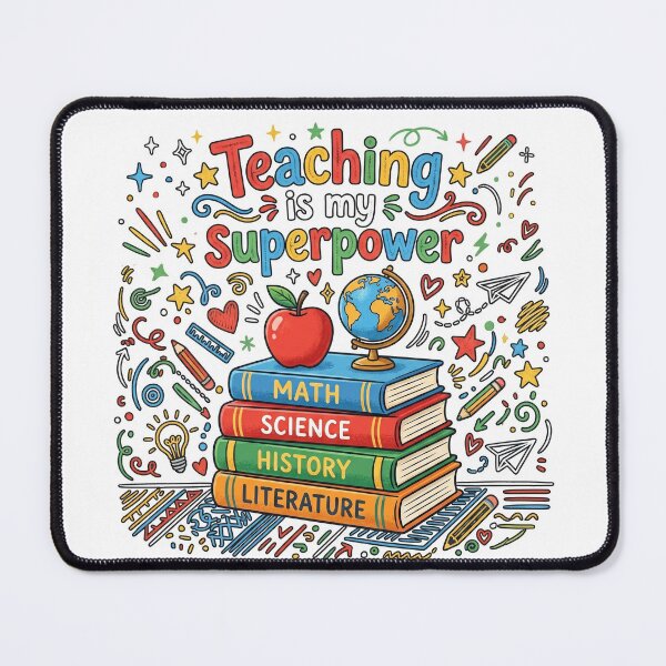 Item preview, Teaching Is My Superpower Shirt | Teacher Appreciation School Books Graphic Tee designed and sold by DmaarGroup.