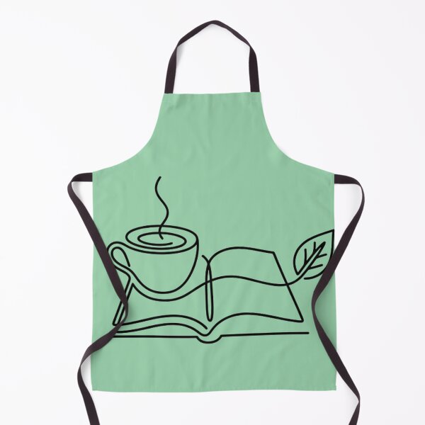 Item preview,  Minimalist One Line Art Coffee and Books Aesthetic Sticker designed and sold by sanorastyle.