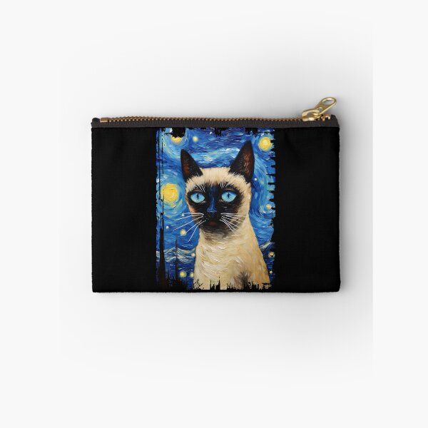 Item preview, Funny Siamese Cat Starry Night Illustration Mom Dad Kids designed and sold by rafaeltto.