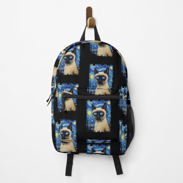 Item preview, Funny Siamese Cat Starry Night Illustration Mom Dad Kids designed and sold by rafaeltto.
