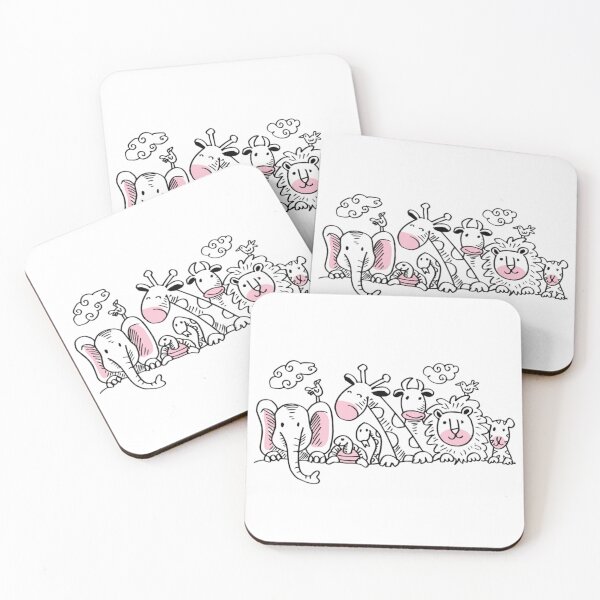 Item preview, Cute Zoo Animals Group Illustration designed and sold by DailyDoodlesBySumbul.