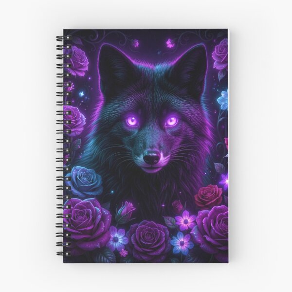 Item preview, Mystic Black Fox | Floral Frame designed and sold by JanjjaSoulInk.