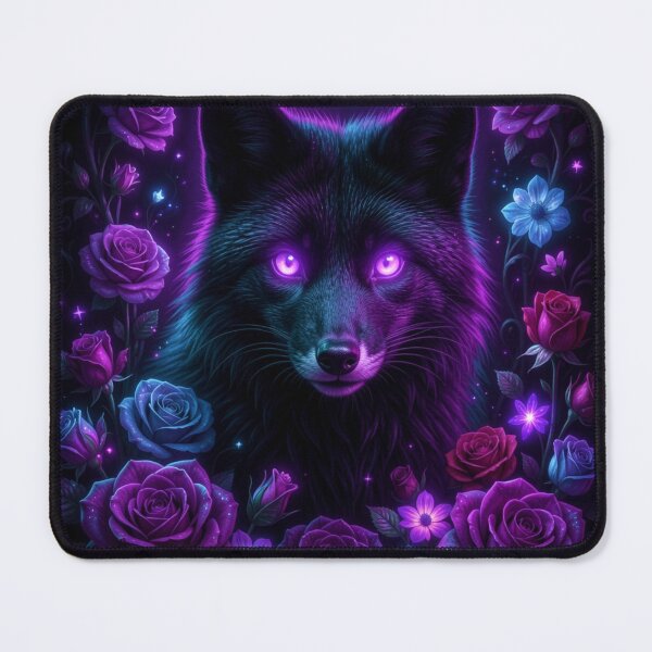 Item preview, Mystic Black Fox | Floral Frame designed and sold by JanjjaSoulInk.