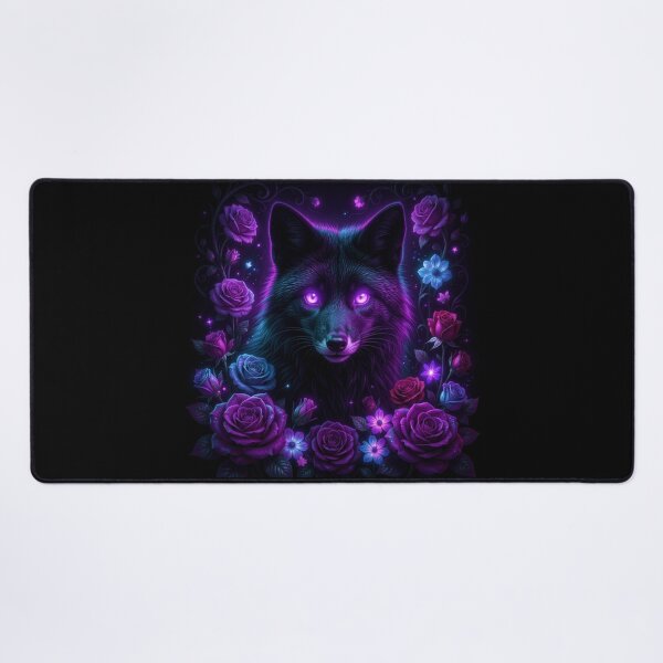 Item preview, Mystic Black Fox | Floral Frame designed and sold by JanjjaSoulInk.