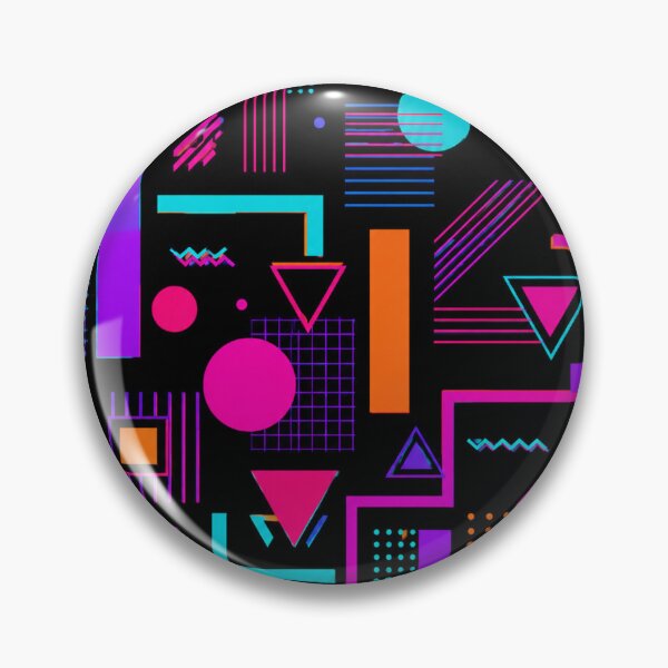 Item preview, Retro Geometric Pattern Memphis Style 90s Neon designed and sold by JonelleTshirts.