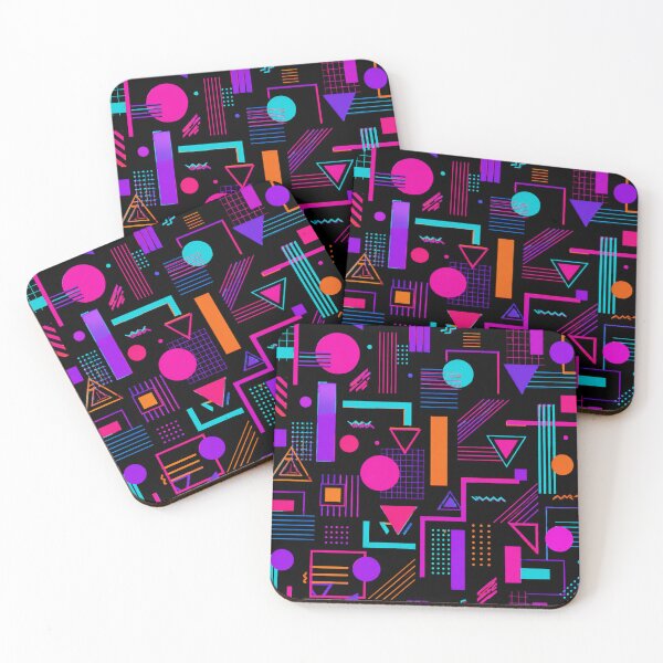 Item preview, Retro Geometric Pattern Memphis Style 90s Neon designed and sold by JonelleTshirts.