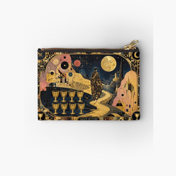 Item preview, The Eight of Cups - Farewell to Illusions & The Moon Path | Klimt & Dali Tarot designed and sold by Natalia-Vlad.