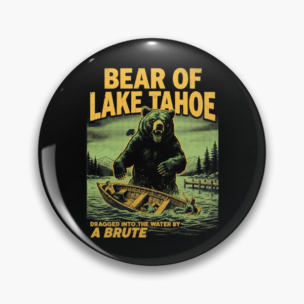 Item preview, Monster From Lake Tahoe – Retro Cryptid Horror Movie Poster Inspired designed and sold by Milasneeze.