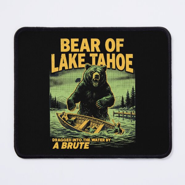 Item preview, Monster From Lake Tahoe – Retro Cryptid Horror Movie Poster Inspired designed and sold by Milasneeze.