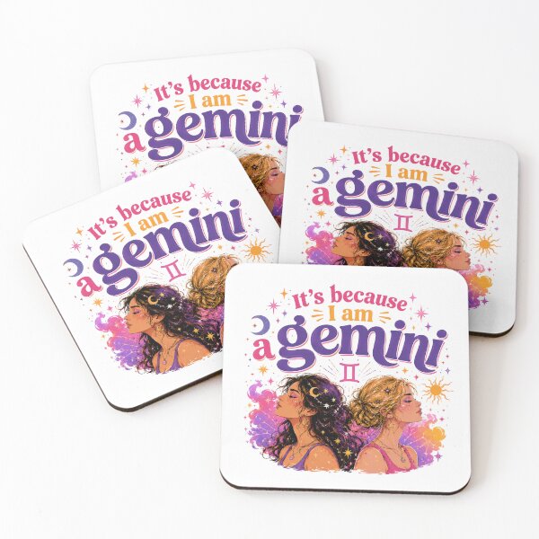 Item preview, It's Because I Am a Gemini  Colorful Zodiac Twins Astrology Design designed and sold by Lorevia Style.